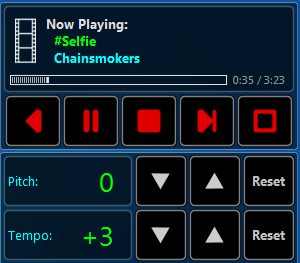 Jukebox Software Pitch and Tempo Control