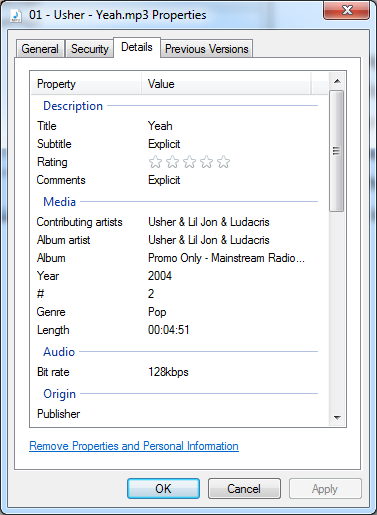 Tagging Media: In windows